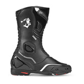 BELA LISTRADAS Moto Couro Botas Preto Branco - Imagem do lado direito de Boots